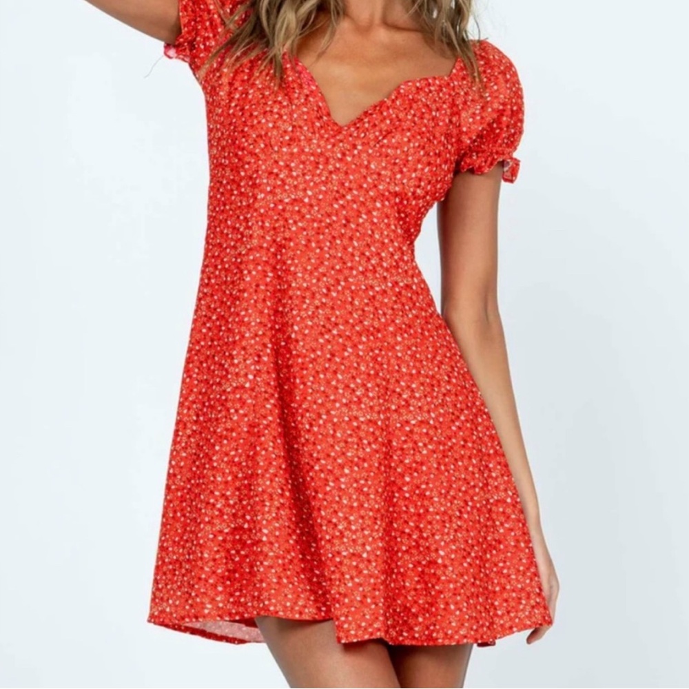 NWT Princess Polly Bailey Floral Sundress Red